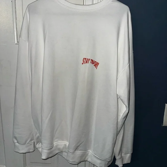 Stay Trashy Raccoon Graphic Sweatshirt - Picture 2 of 3